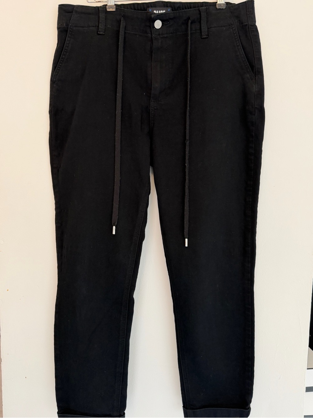 PAIGE Black Drawstring Tapered Joggers